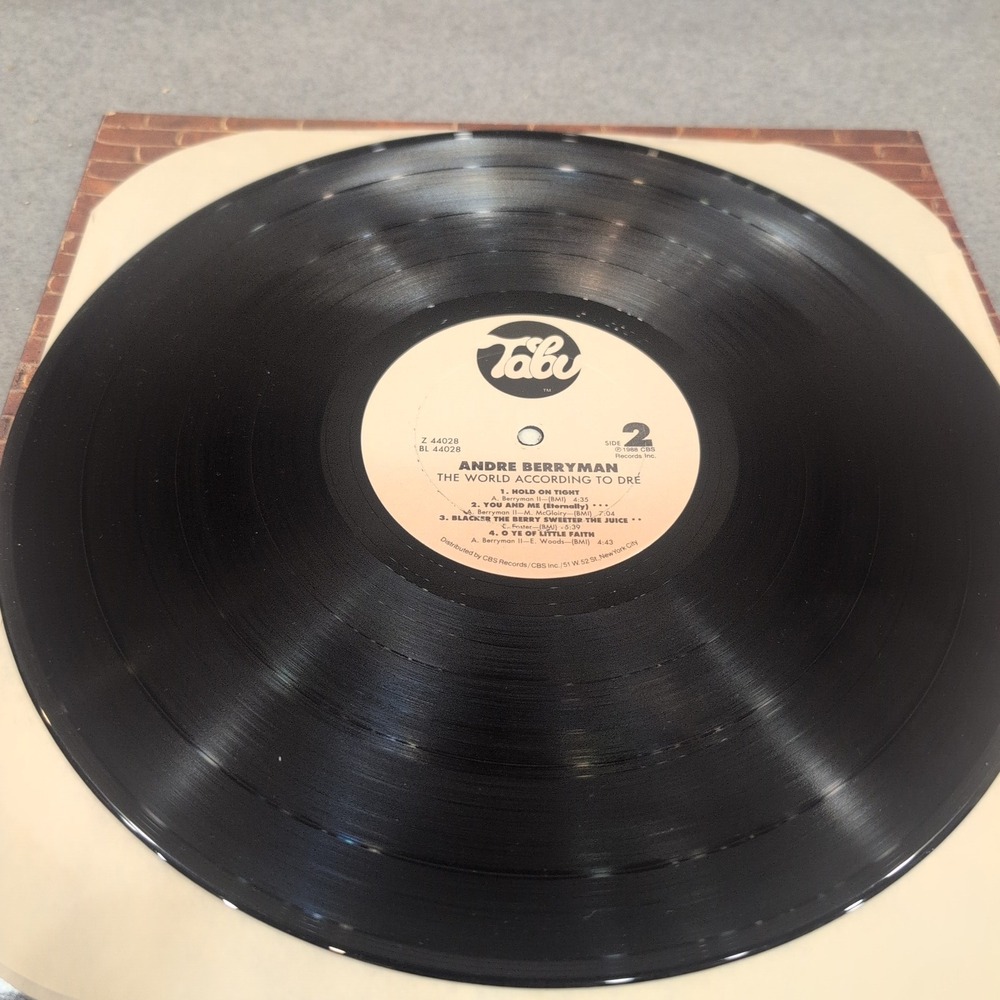 Andre Berryman The World According to Dre Vinyl LP 1988 Tabu Records Z 44028 - Picture 5 of 6